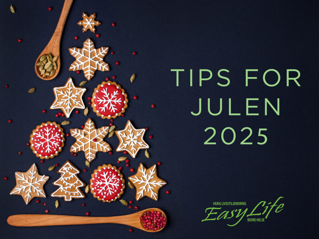 Pepperkaker og tekst om tips for julen 2025
